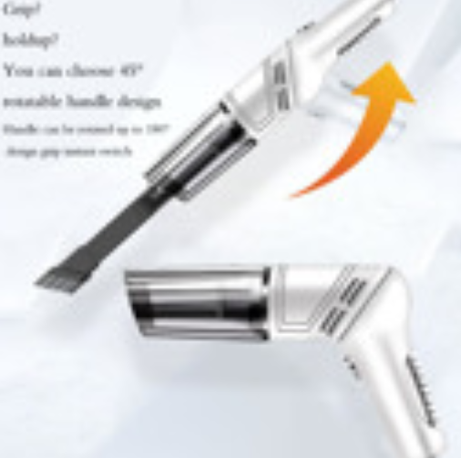 White Wireless Automobile Folding Vacuum Cleaner Hand-held High-power Strong Suction Vacuum Cleaner