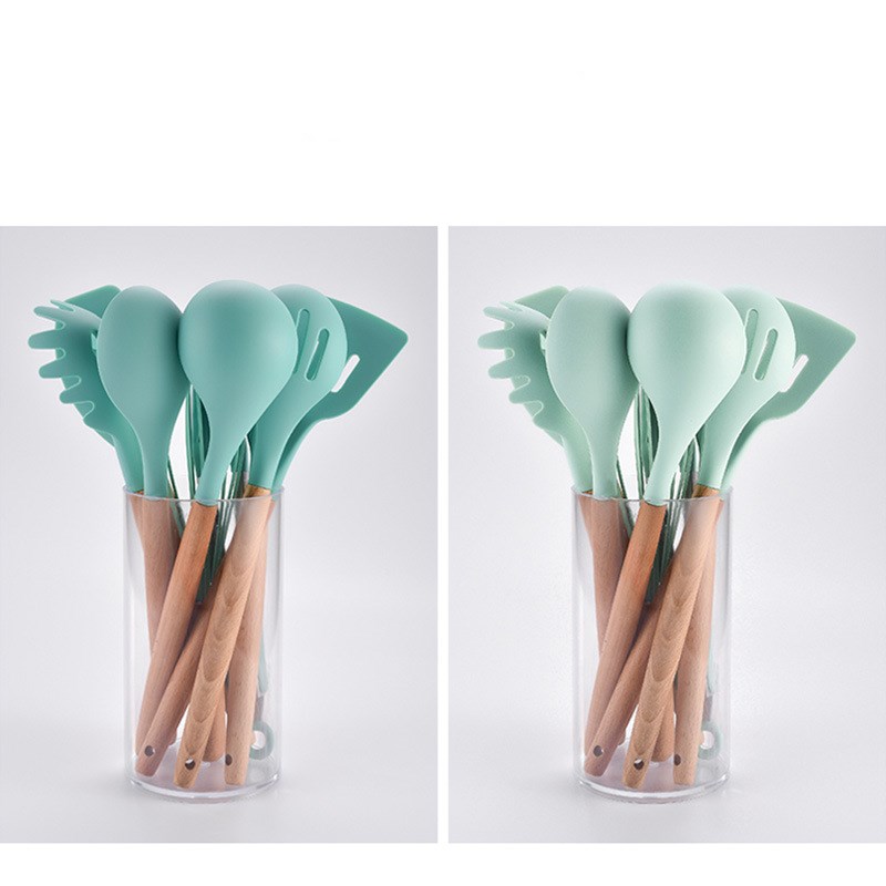 Title 5, New silicone kitchenware with wooden handle