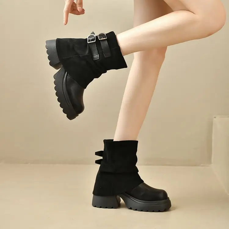 Women's Platform Height-Increasing Martin Boots, 2026 Autumn
