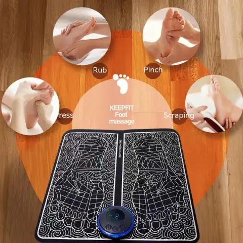EMS Foot Massager Pad Portable Electric Muscle Stimulation Massage