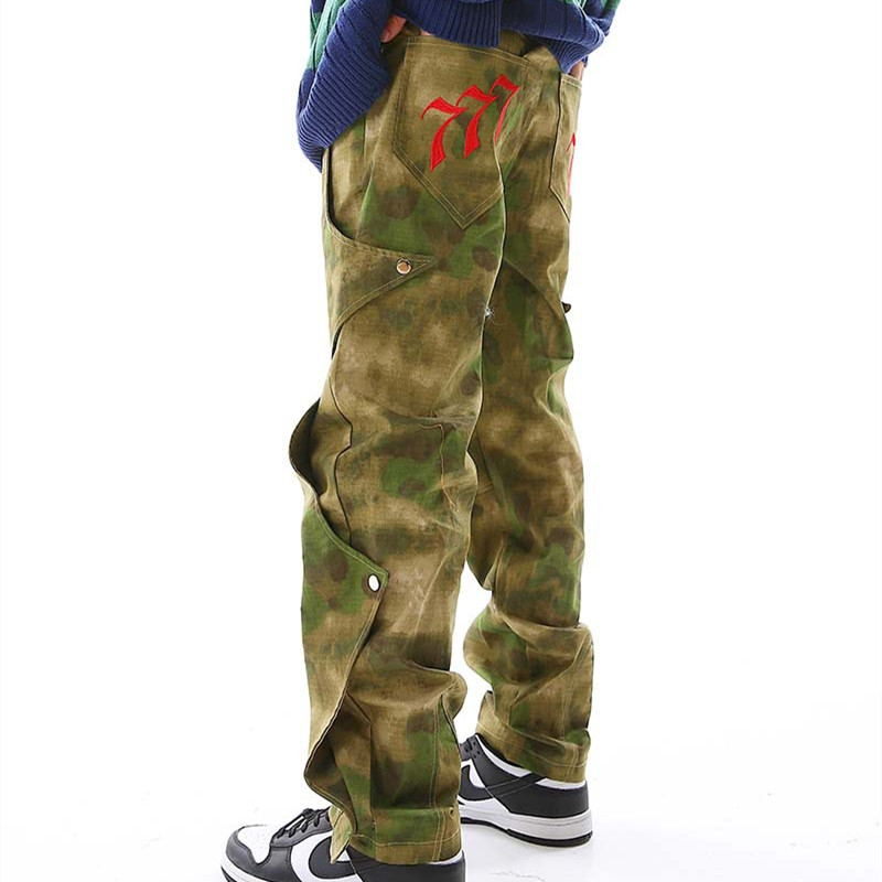 Title 4, Camouflage Embroidered Multi Pocket Overalls Fo...