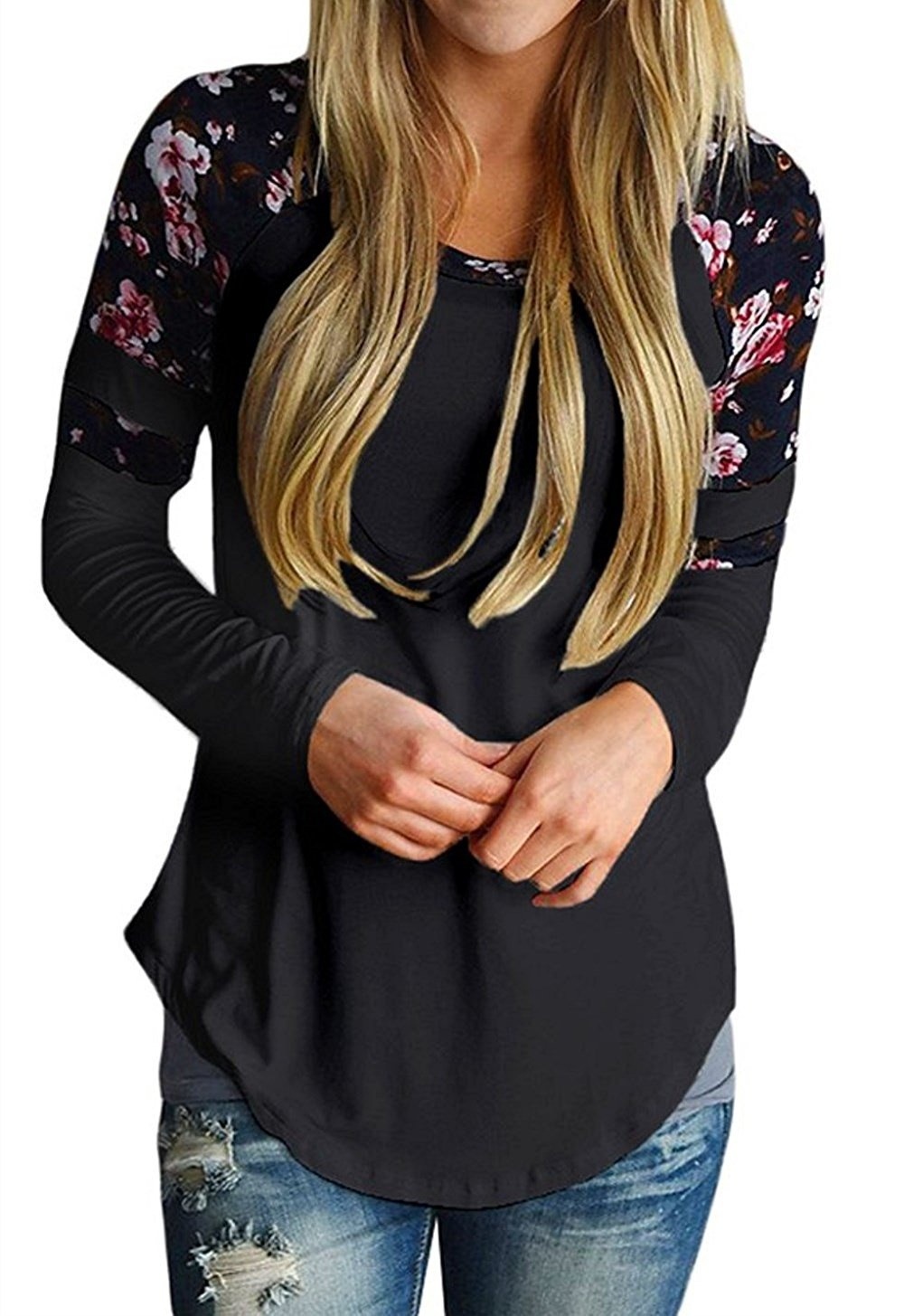 Title 5, Bedrucktes Damen-Pullover-T-Shirt mit Rundhalsa...