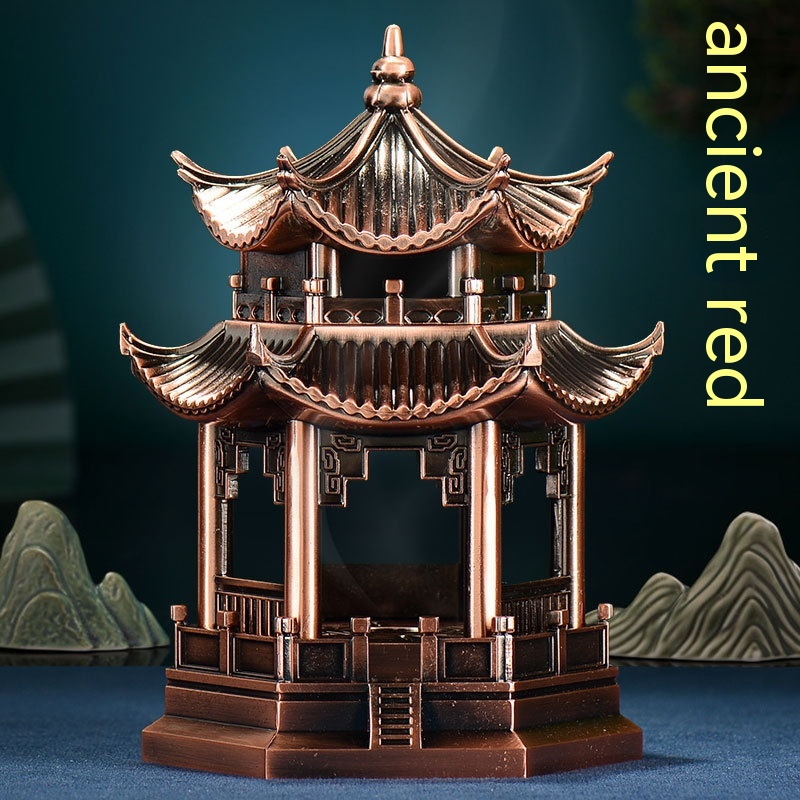 Title 6, Home Indoor Chinese Pavilion Incense Burner Orn...