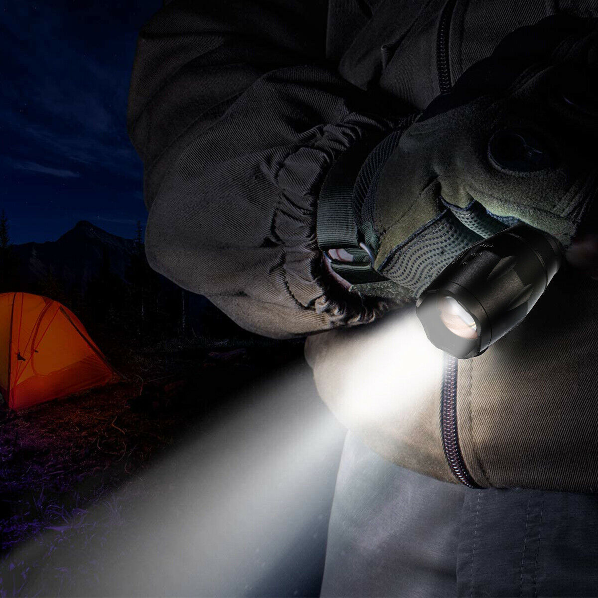 2 X 120000000LM Super Bright Flashlight LED Powerful Rechargeable Torch Zoomable — image 4
