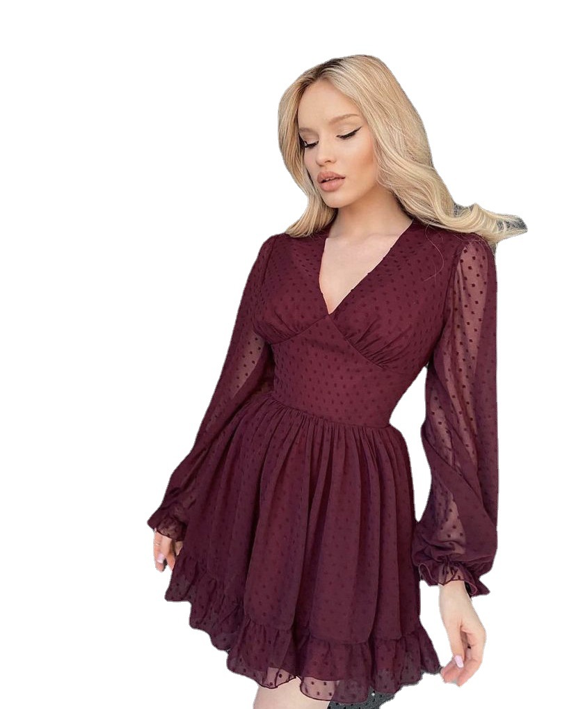 European And American Style Amazon Hot Sale Women's Solid Color Short Skirt