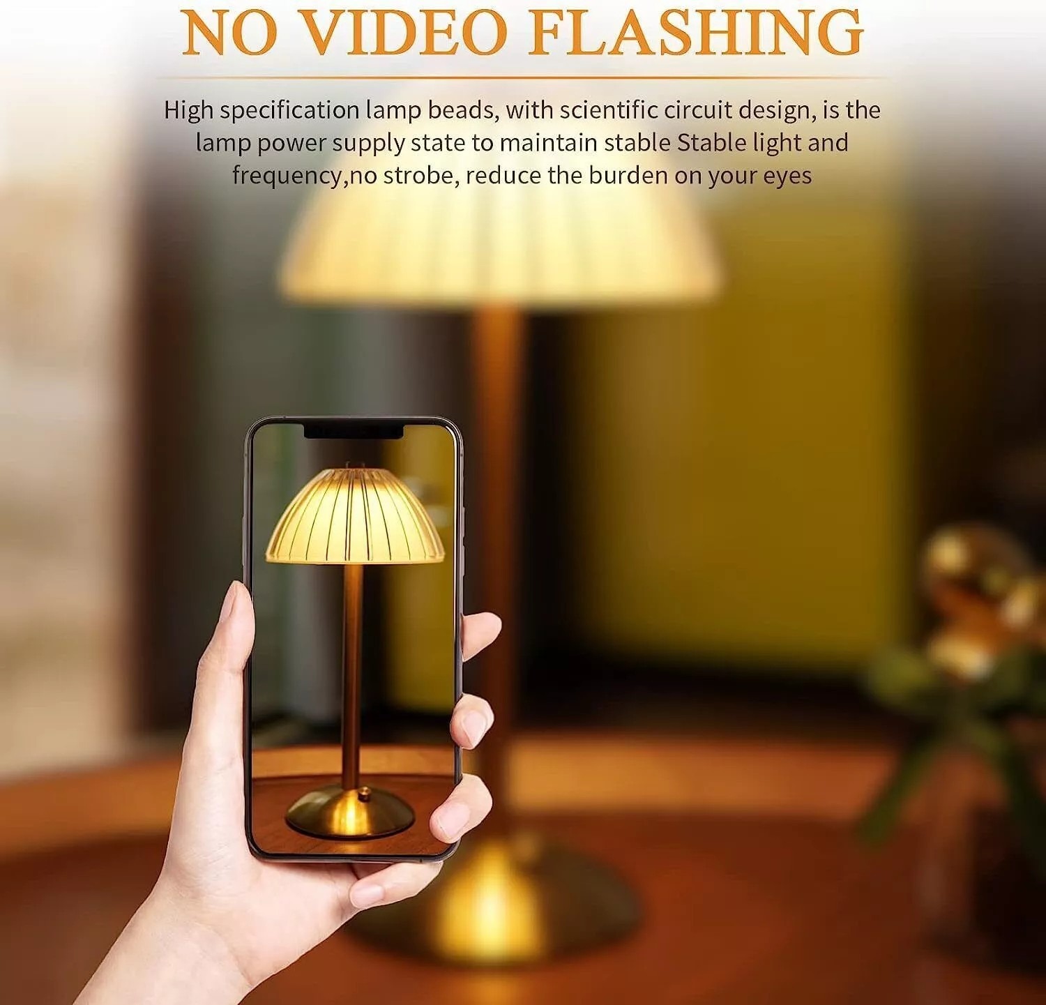 LED Lamp Modern Table Lamp Dimmable Cordless Night Decor Light USB Rechargeable