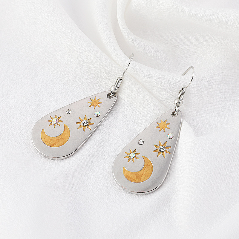Stars And Moon Earrings European And American Cold Personality