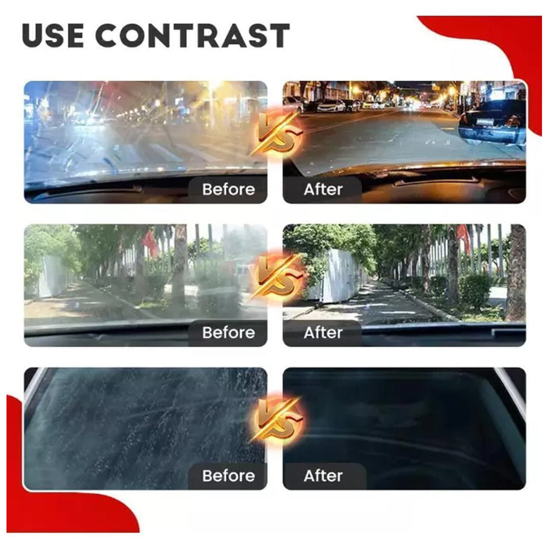 3Pcs Glass Cleaning Wipe Brsuh, Brush, Car Windshield Oil Film Cleaner — image 9