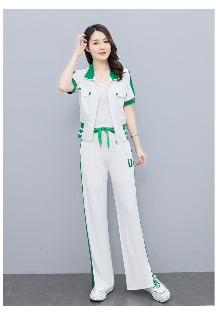 Title 2, Womens Fashion Short Sleeve Casual Sports Suit...