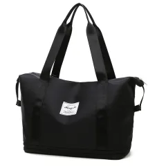 Fashionable Sports Men's And Women's Wet And Dry Separation Gym Bag With Large Capacity - Black - View 1