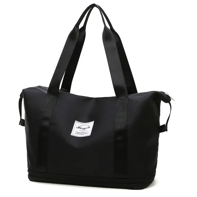Fashionable Sports Men's And Women's Wet And Dry Separation Gym Bag With Large Capacity Black - Shop at LoveMi