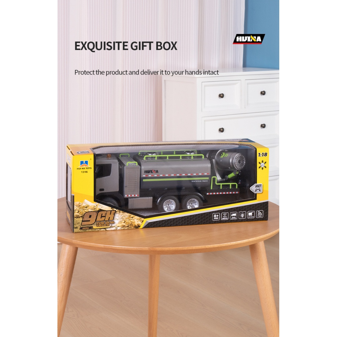 Huina 1316 1-18 Semi-Alloy Remote Controlled Fog Cannon Truck Toy 21