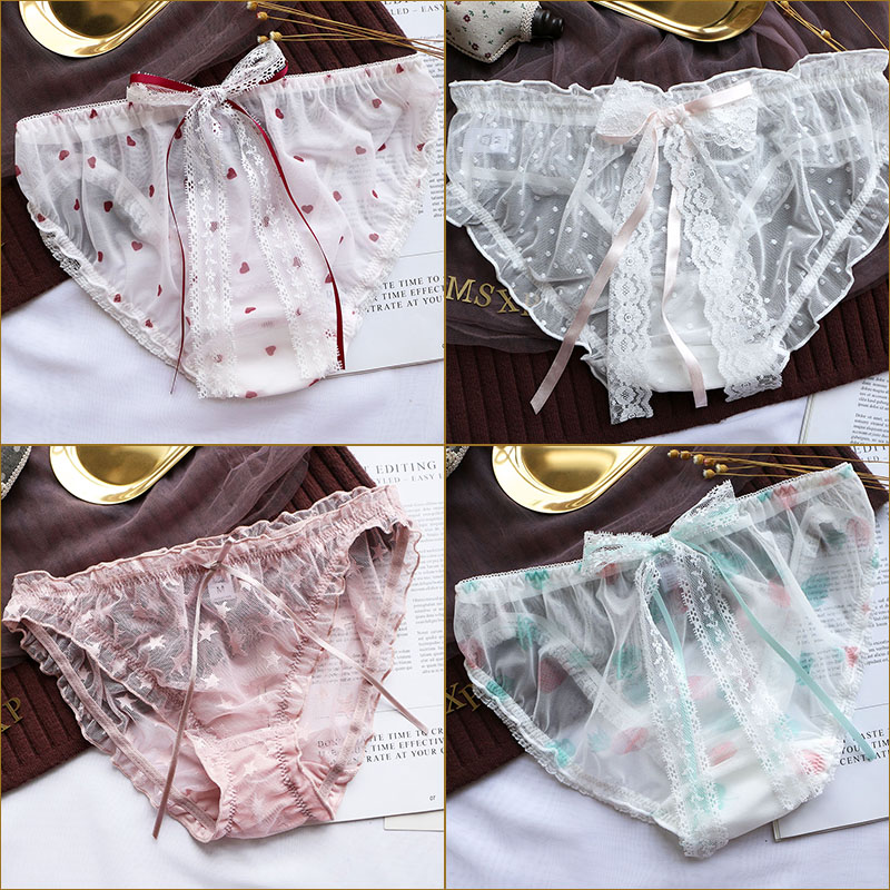 Title 5, 4-pack Ladies Sexy Lace Black White Mid-waist T...