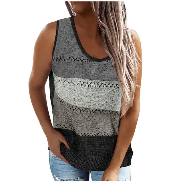 Hollow Sleeveless V neck Tank Top Black - Shop at LoveMi
