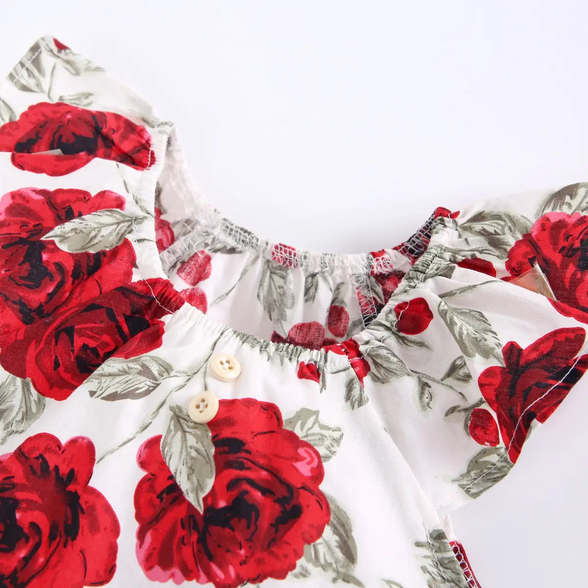 Rose Cotton Jumpsuit Triangle Rompers Including Headband