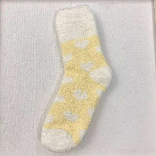 Love Flap Coral Fleece Socks Yellow - Shop at LoveMi