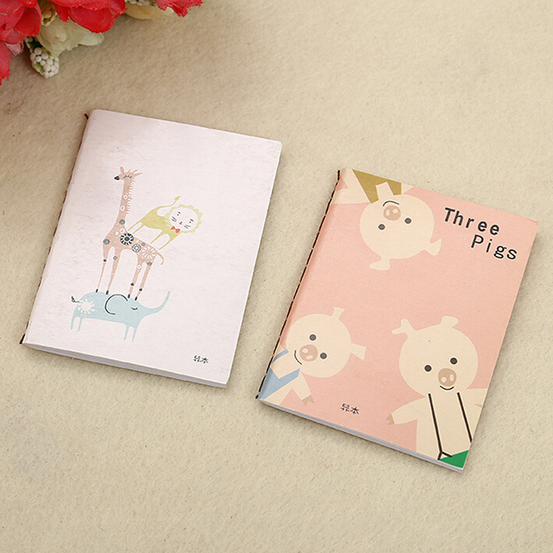 Title 6, Portable Cute Cartoon Kraft Paper Notepad Memo ...