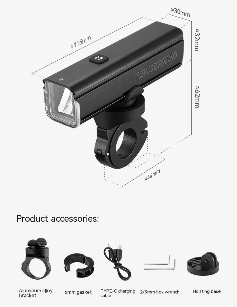 Title 6, Farol de bicicleta com luz forte e resistente, ...