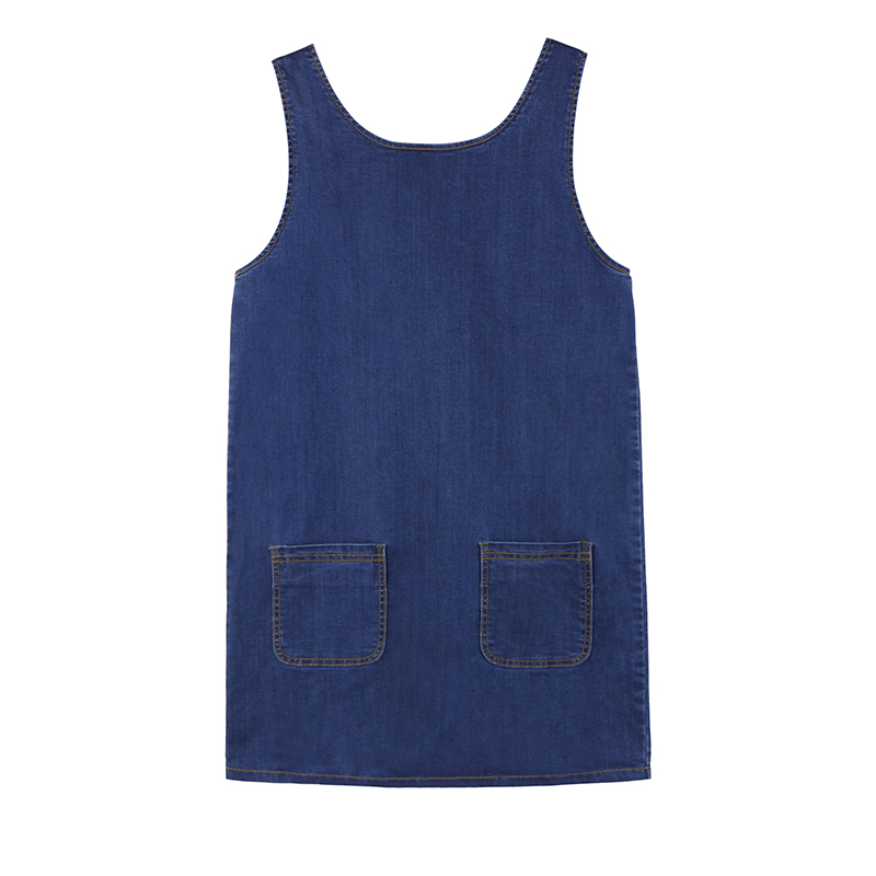 Ladies Super Soft Fleece Tank Top Skirt Denim Dress Suspender Skirt