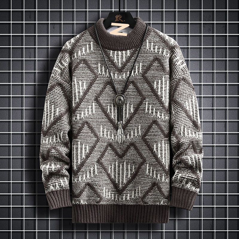 Men's Polyester Warm Sweater In Winter
