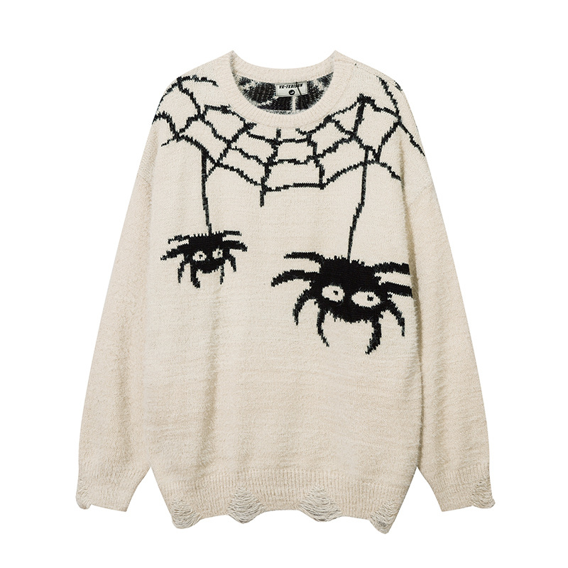 Title 4, Dark Spider Web Round-neck With Fleece Lining S...