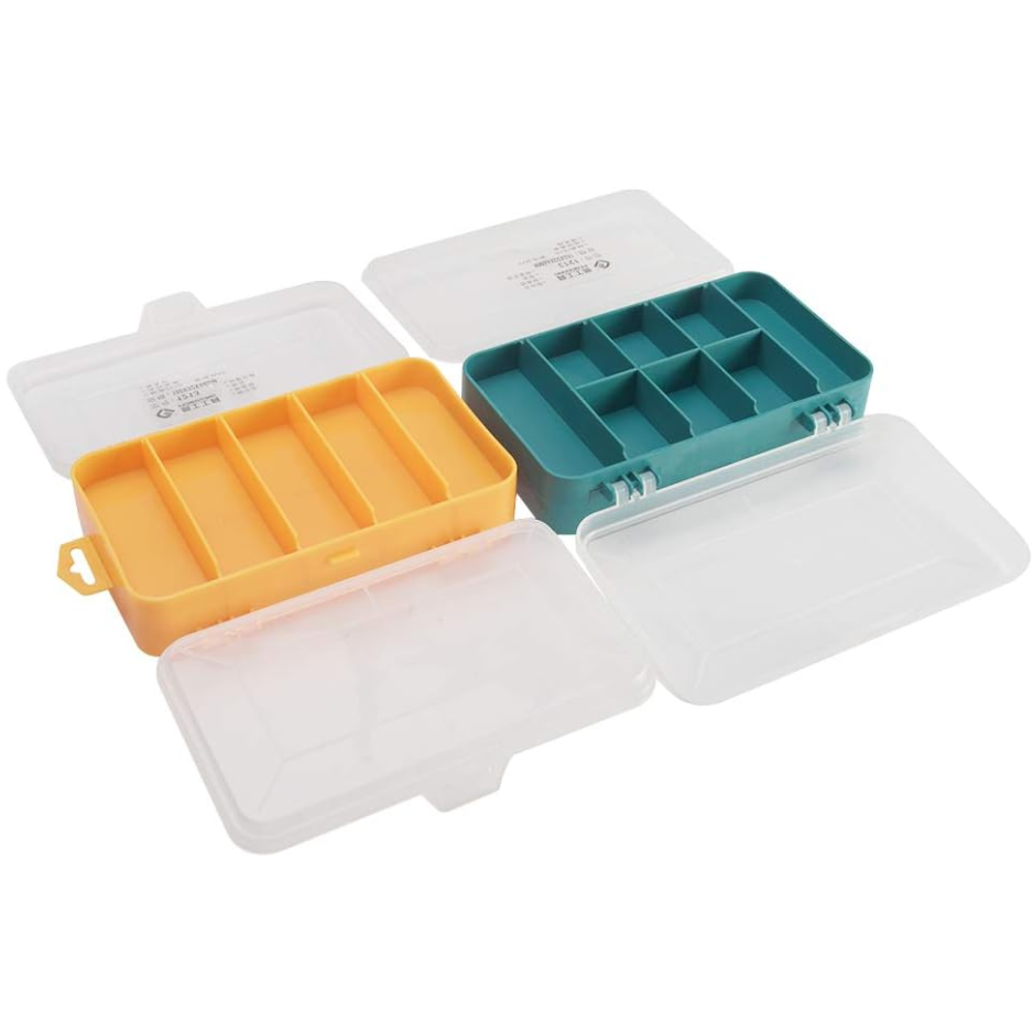 Screw Storage Box Double Side 13 Grids Hardware Organizer Portable Small Parts Case Yellow — foto 4