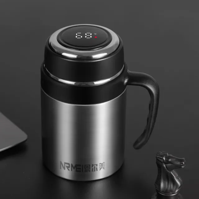 Insulation Cup High grade 316 Stainless Steel Large Capacity With Handle Silver - Shop at LoveMi