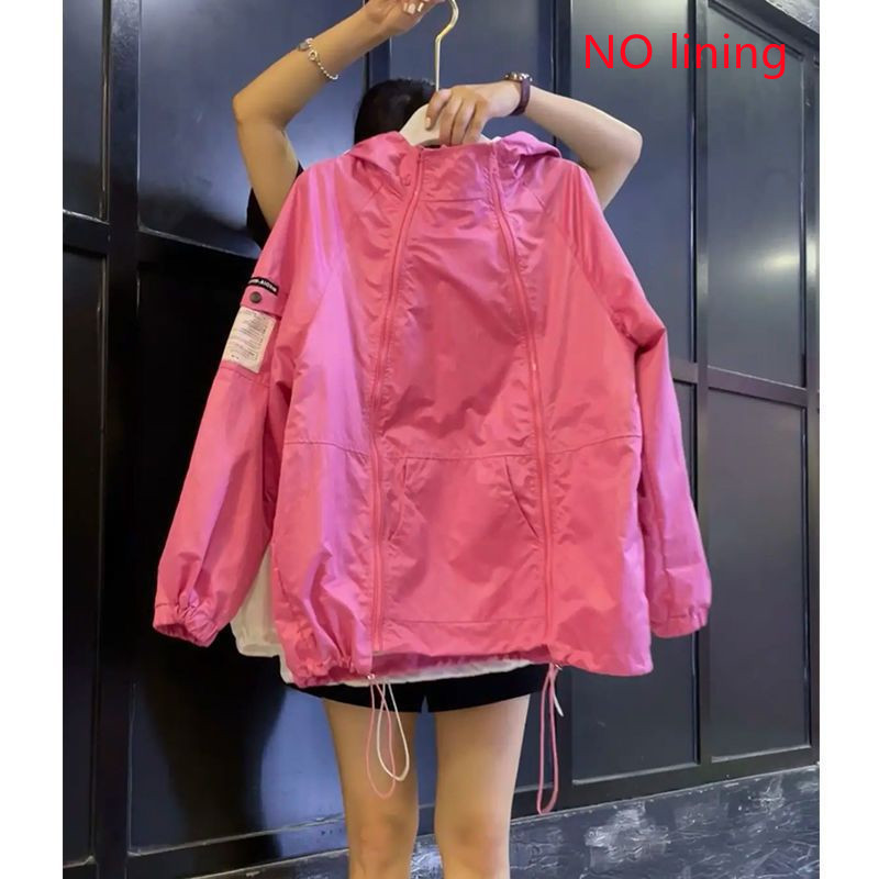 Japanese Style Sun Protection Jacket Women European Style Casual Thin Windbreaker White Without Lining - Shop at LoveMi