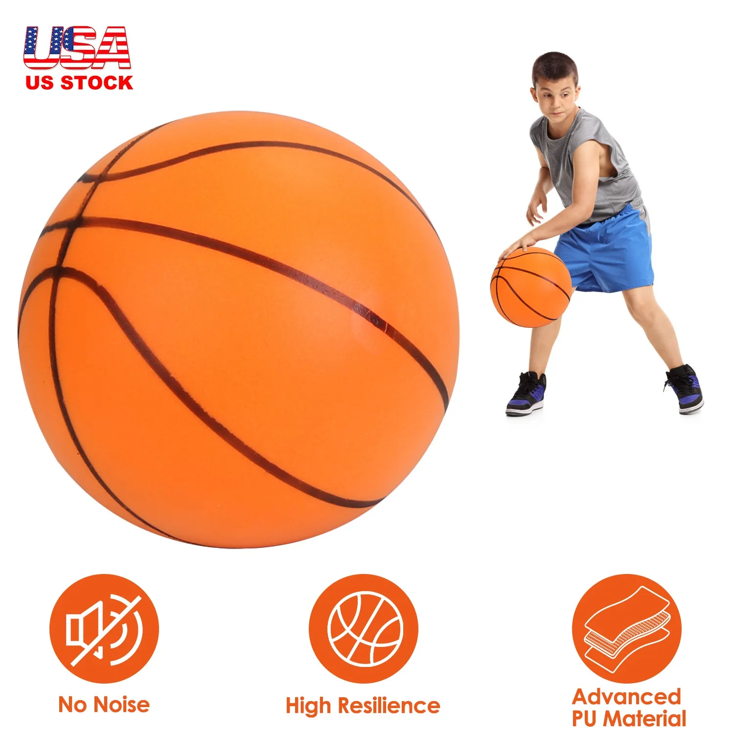 Silent Basketball Foam Bouncing Uncoated High Density