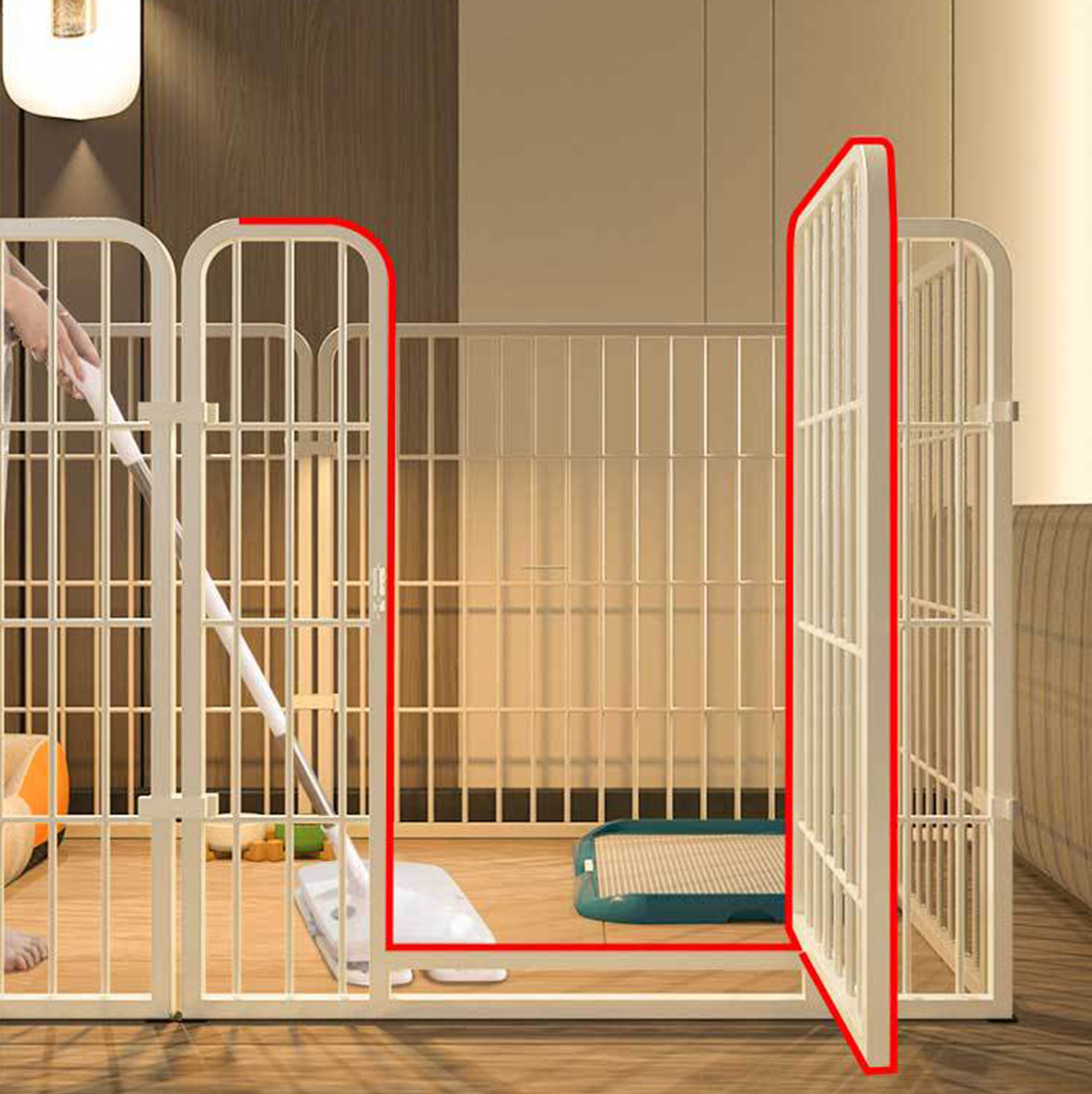 6Panel Dog Pet Puppy Playpen Metal Indoor Outdoor Fence For Small Medium — image 5