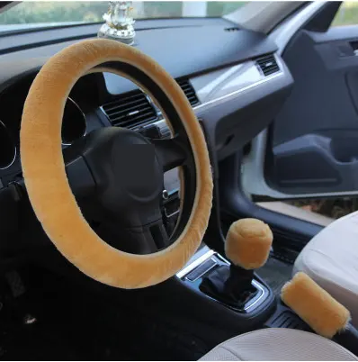 Winter Wool Car Cover Plush Steering Wheel
