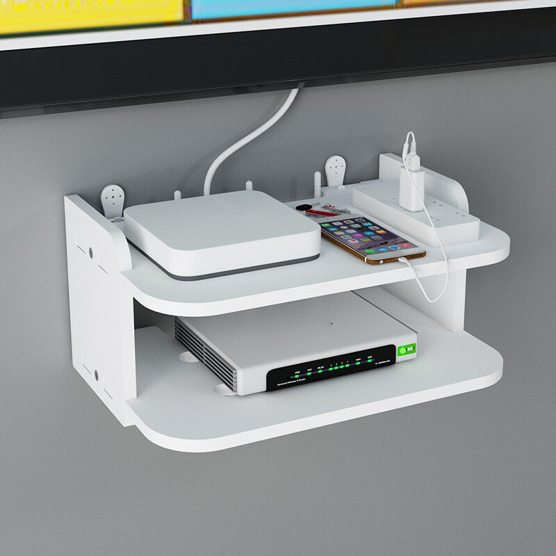 Wall Mount Router Storage Rack Floating Shelf For TV SKY BOX CD DVD Game Console — image 6