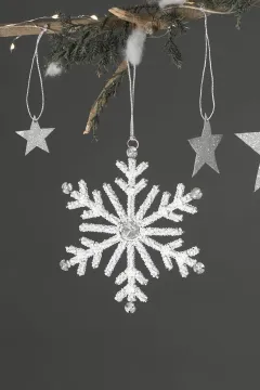 Expobazaar Snowflake Shiny Ornament - White - White - View 1