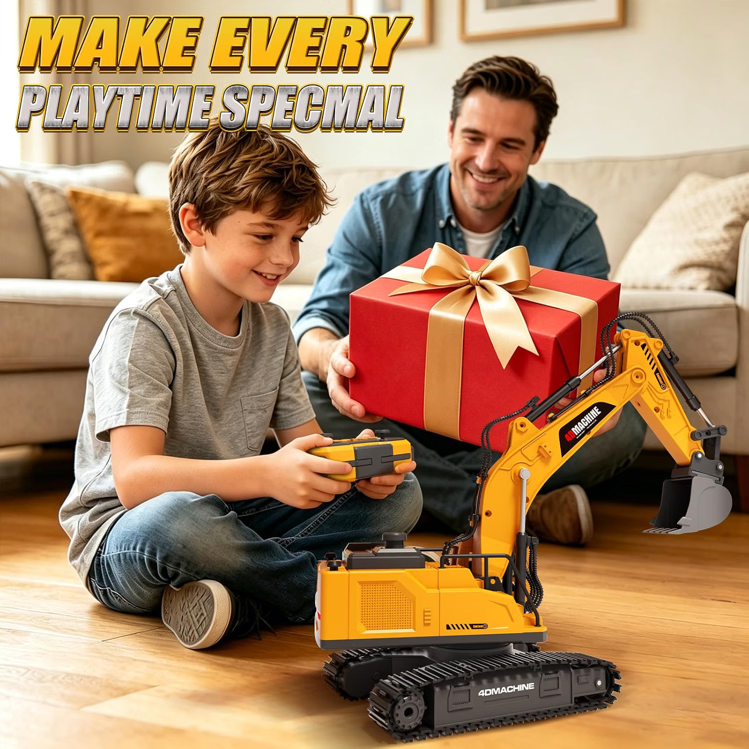 Remote-Control Excavator Toy