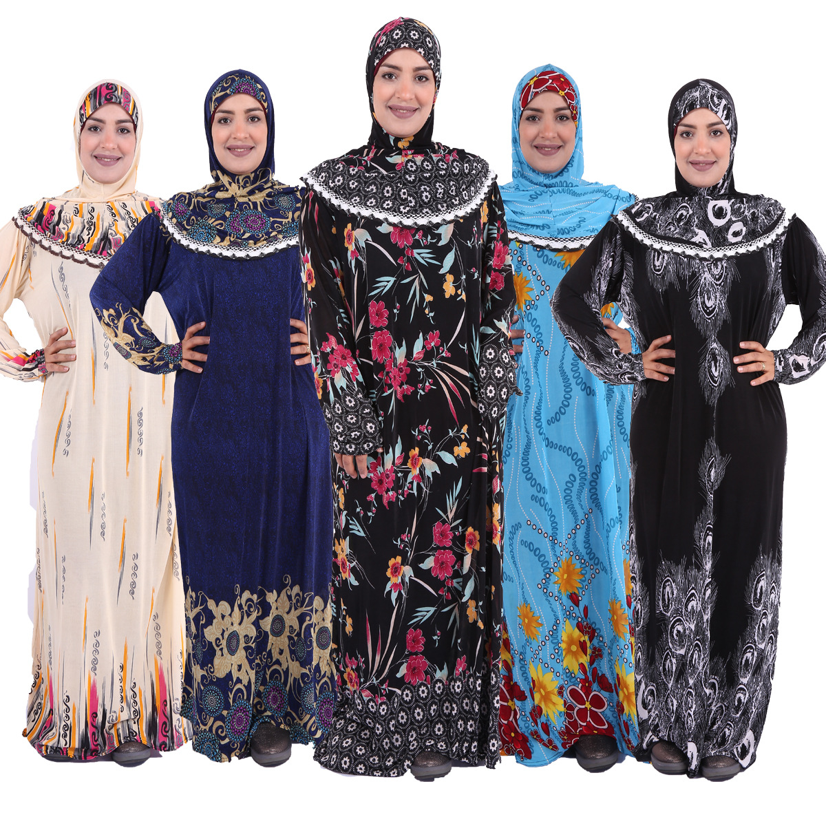New Style Women's Robe With Headscarf