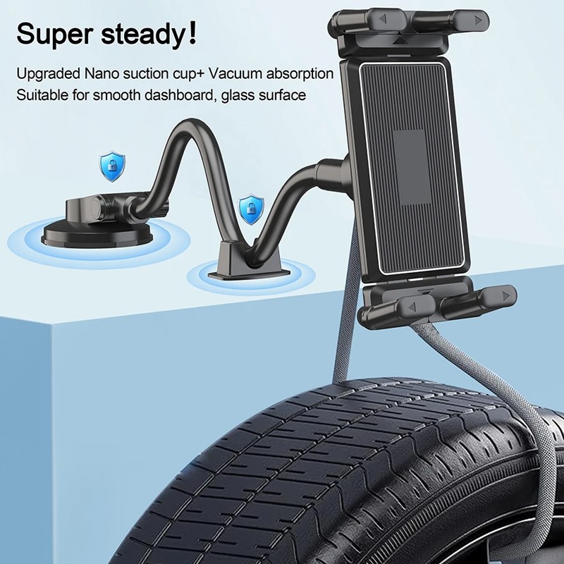 Free Delivery Car Tablet Holder Dashboard Windshield Mount Adjustable 5-15 Inch — image 11