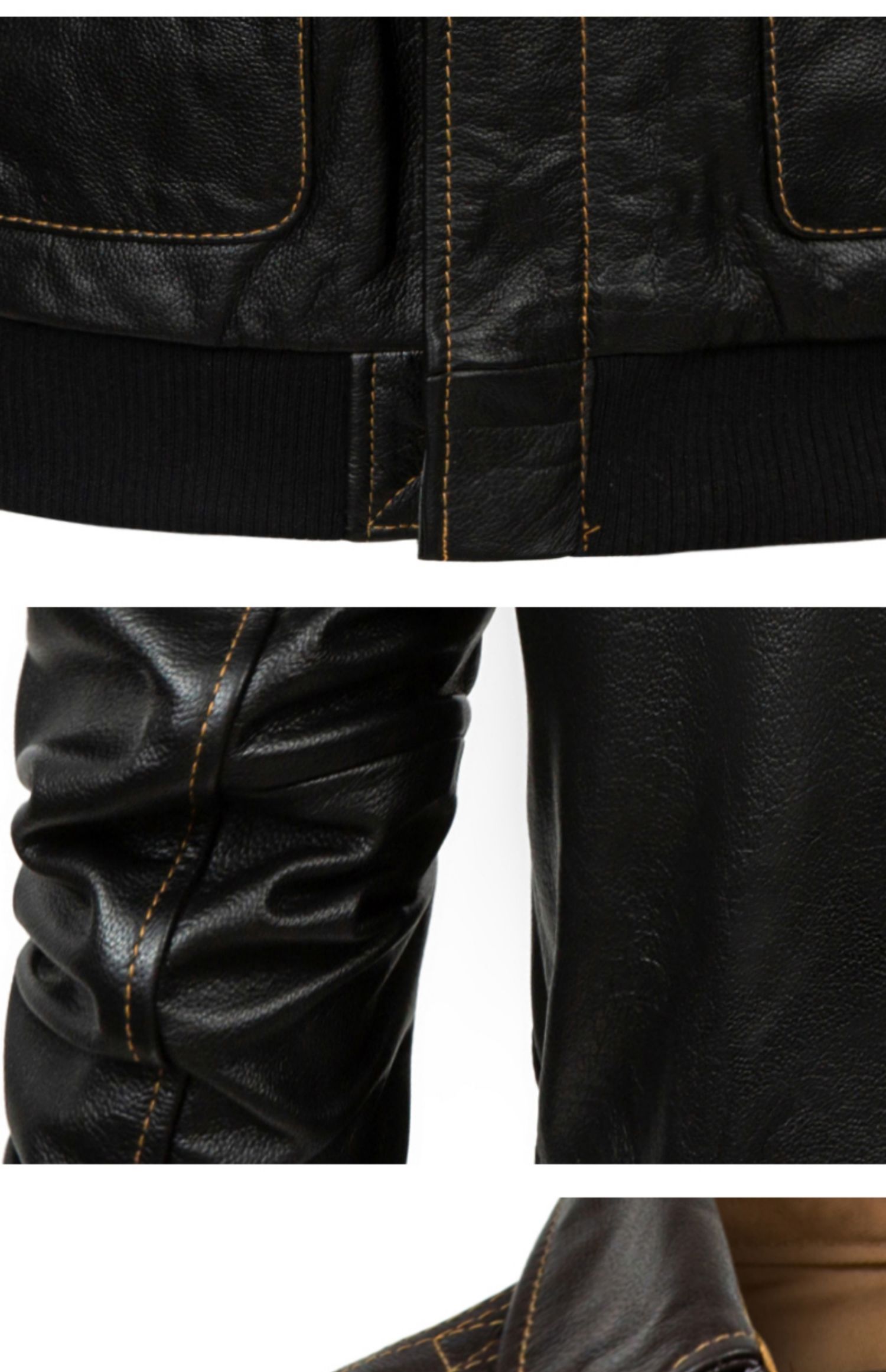 Title 8, Genuine Leather Flight Jacket Baseball Uniform ...