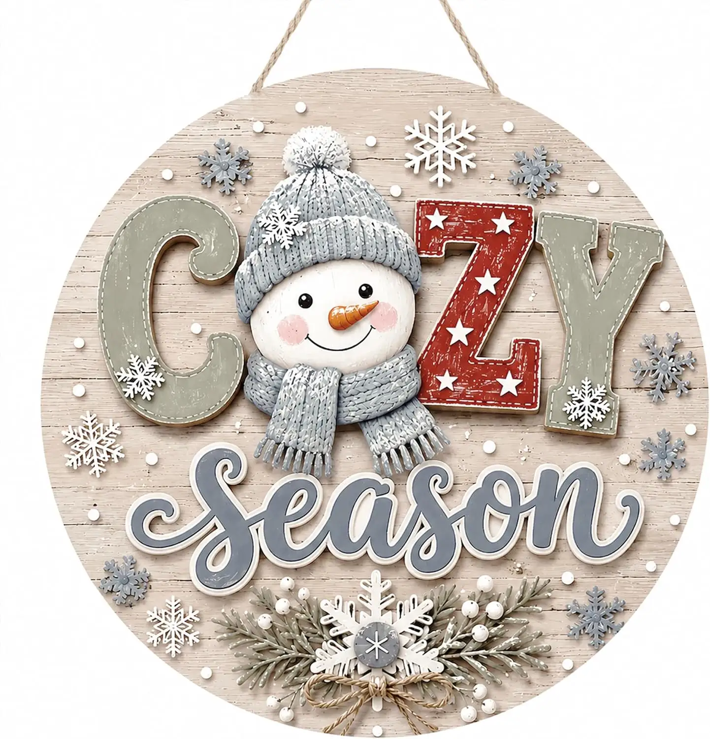 Winter Decorations, Cozy Season Door Sign