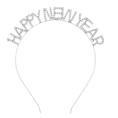 European And American Alloy Crystal Christmas Staghorn Hair Hoop - New Years Hoop New White - View 1
