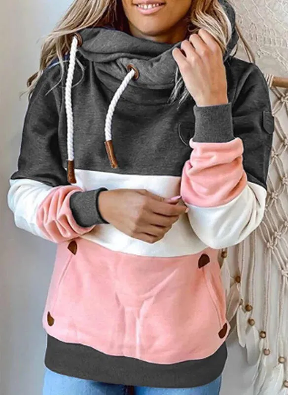 Paneled hooded sweatshirt Black - Shop at LoveMi