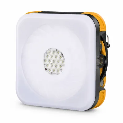Solar Powered Rechargeable Battery Display Power Bank Function LED Camping Lantern D87 2 Light Portable