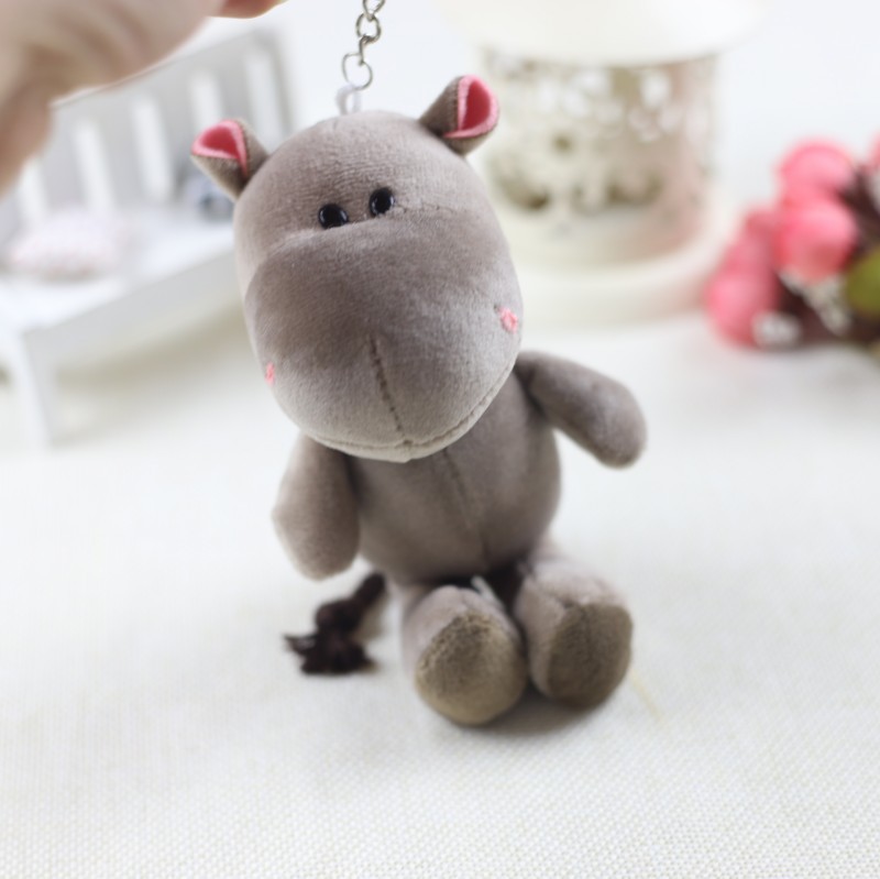Cute Little Animal Plush Pendant Lion Giraffe And Hippo Hippo - Shop at LoveMi