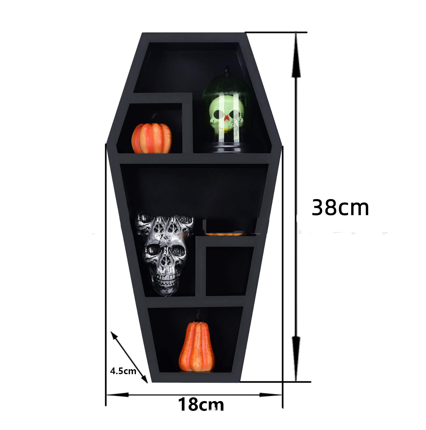 New Halloween Gothic Decorative Coffin Rack - Picture 6 of 6