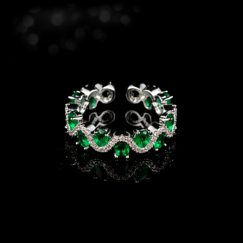 Sparkling Zircon Fashion Hot Selling Open Ring thumbnail 3