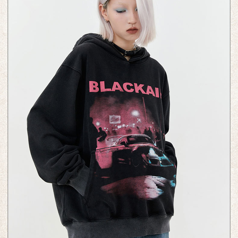 Street Men's Wear Washed And Worn Misty Sweater For Men And Women