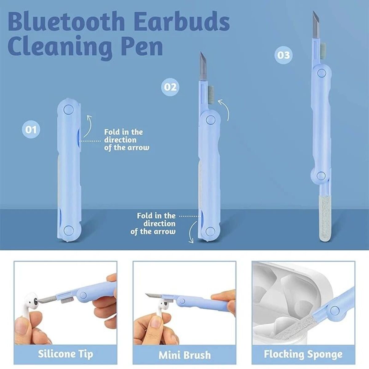 7 In 1 Computer Keyboard Cleaner Brush Kit Earphone Cleaning Pen For Headset Keyboard Cleaning Tools Cleaner Keycap Puller Kit — foto 7