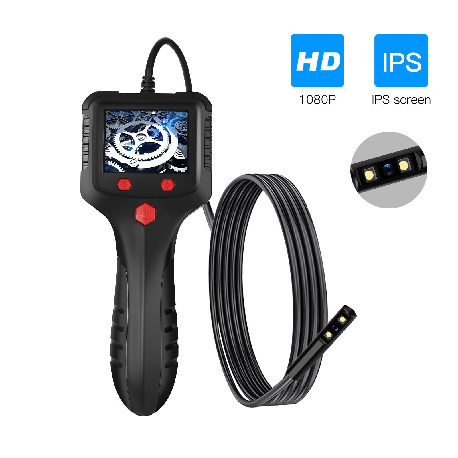 HD Dual-Lens Waterproof Endoscope Camera With Built-in Lights  Inspection Endoscope