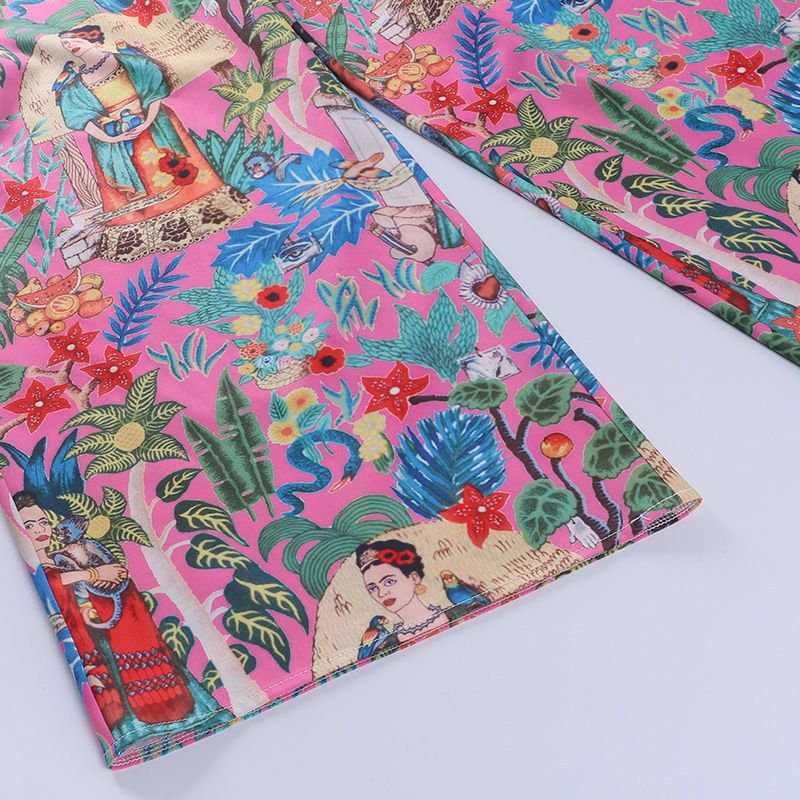 WannaThis Bohemia Print Loose Pants Trousers Sexy Hight