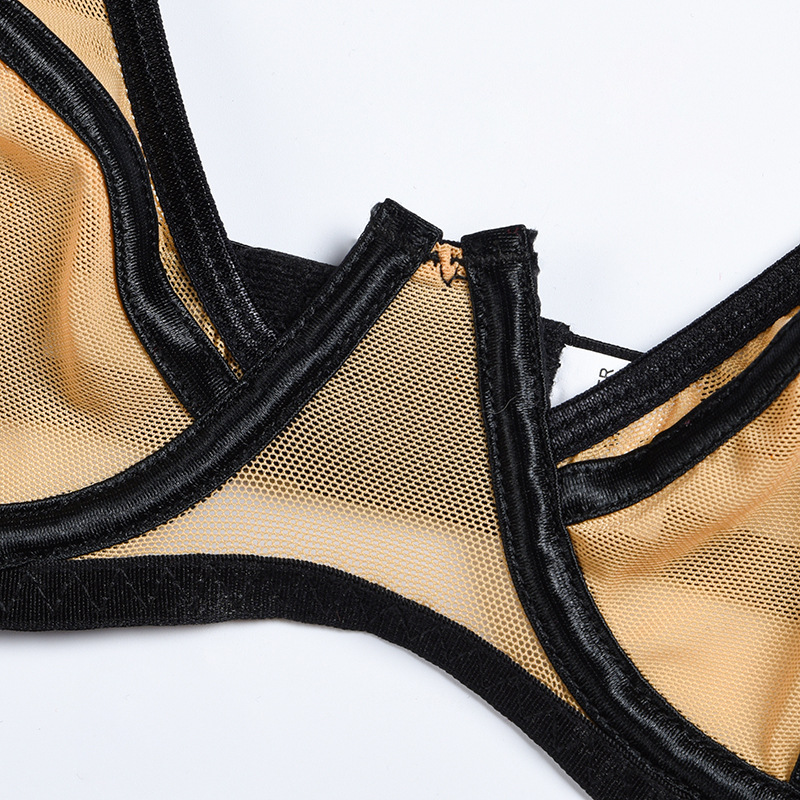 Mesh Comfortable Slimming Gathering Underwear Suit With Steel Ring - Image 2
