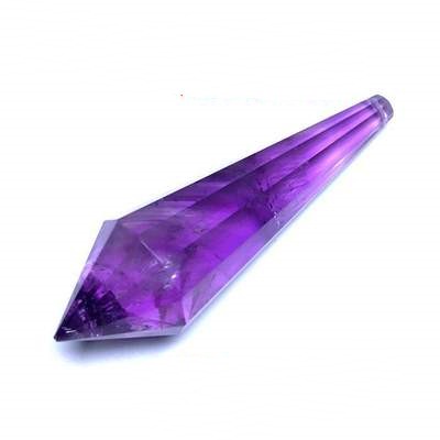 Natural Purple Yellow Crystal Amethyst Single Tip Neckline Pendant Bright Yellow - Shop at LoveMi